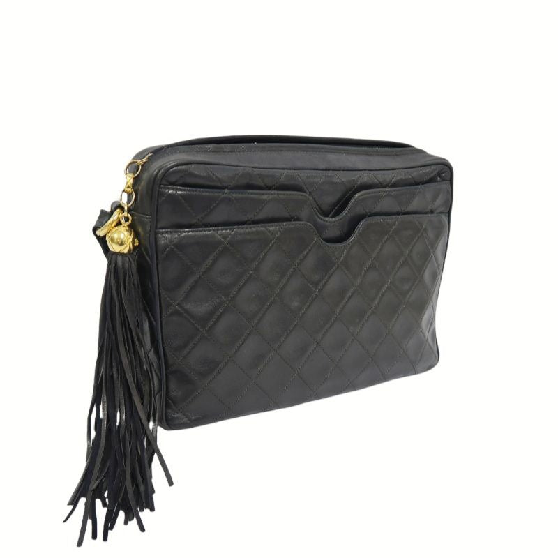 Chanel Matelasse Lambskin Black Crossbody Shoulder Bag