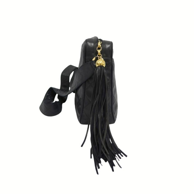 Chanel Matelasse Lambskin Black Crossbody Shoulder Bag