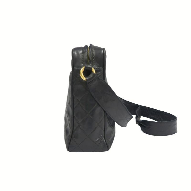 Chanel Matelasse Lambskin Black Crossbody Shoulder Bag