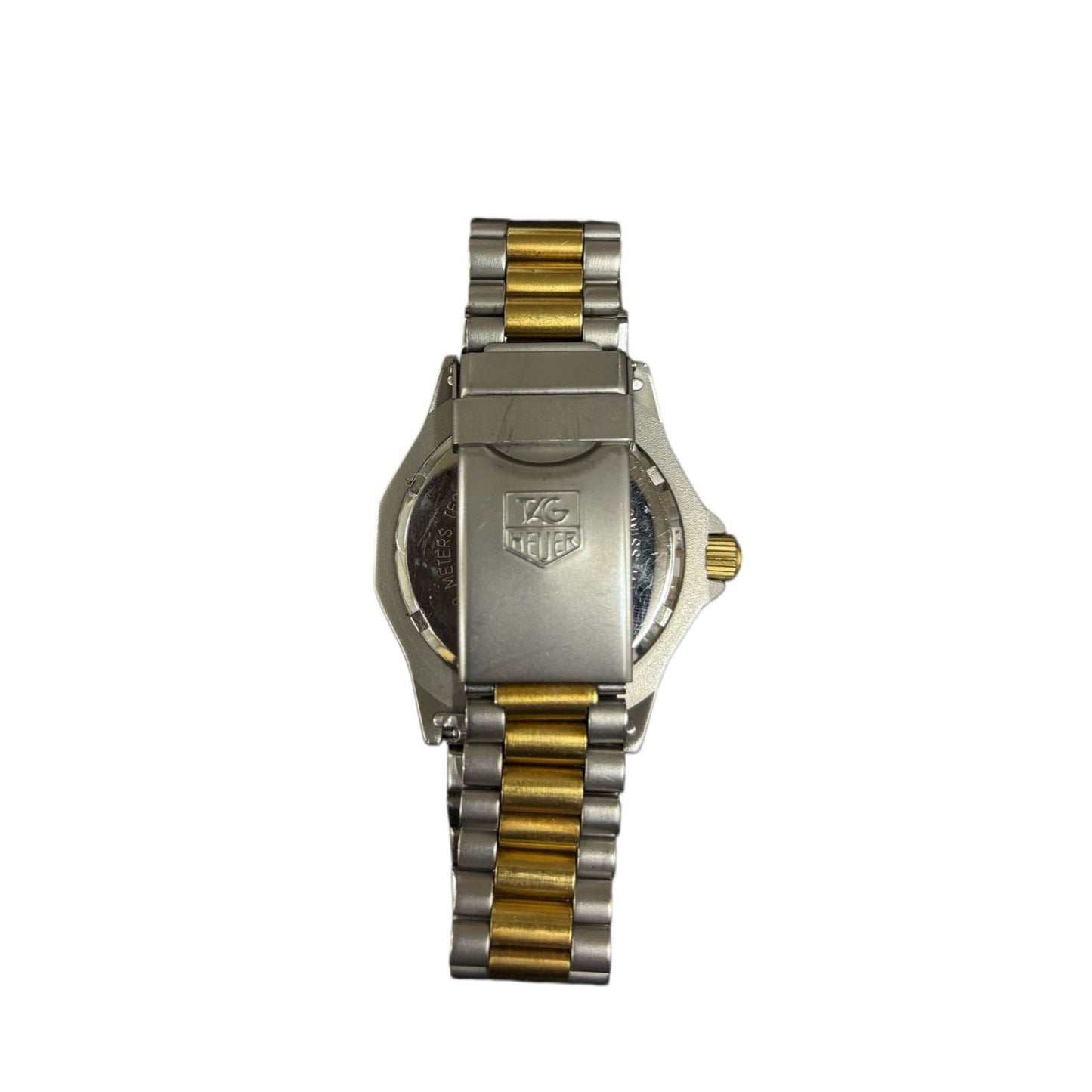 TAG HEUER Men's watch Silver tone Damaged box included Two‑tone (gold & silver) bracelet Model: 934.213 SS / GP 3000 Series Professional Quartz Silver dial Not running (no operation guarantee)