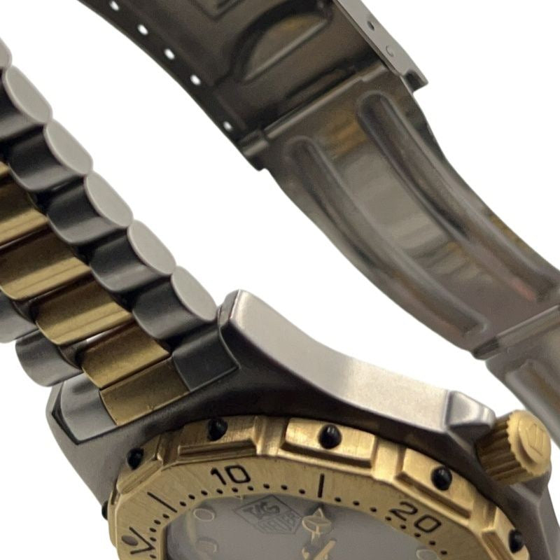 TAG HEUER Men's watch Silver tone Damaged box included Two‑tone (gold & silver) bracelet Model: 934.213 SS / GP 3000 Series Professional Quartz Silver dial Not running (no operation guarantee)