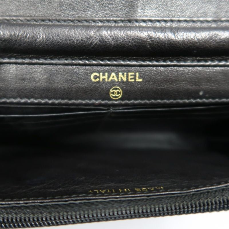 Chanel Flap Crossbody Shoulder Bag, Black Caviar Leather, Gold-Tone Hardware, Classic Luxury Handbag