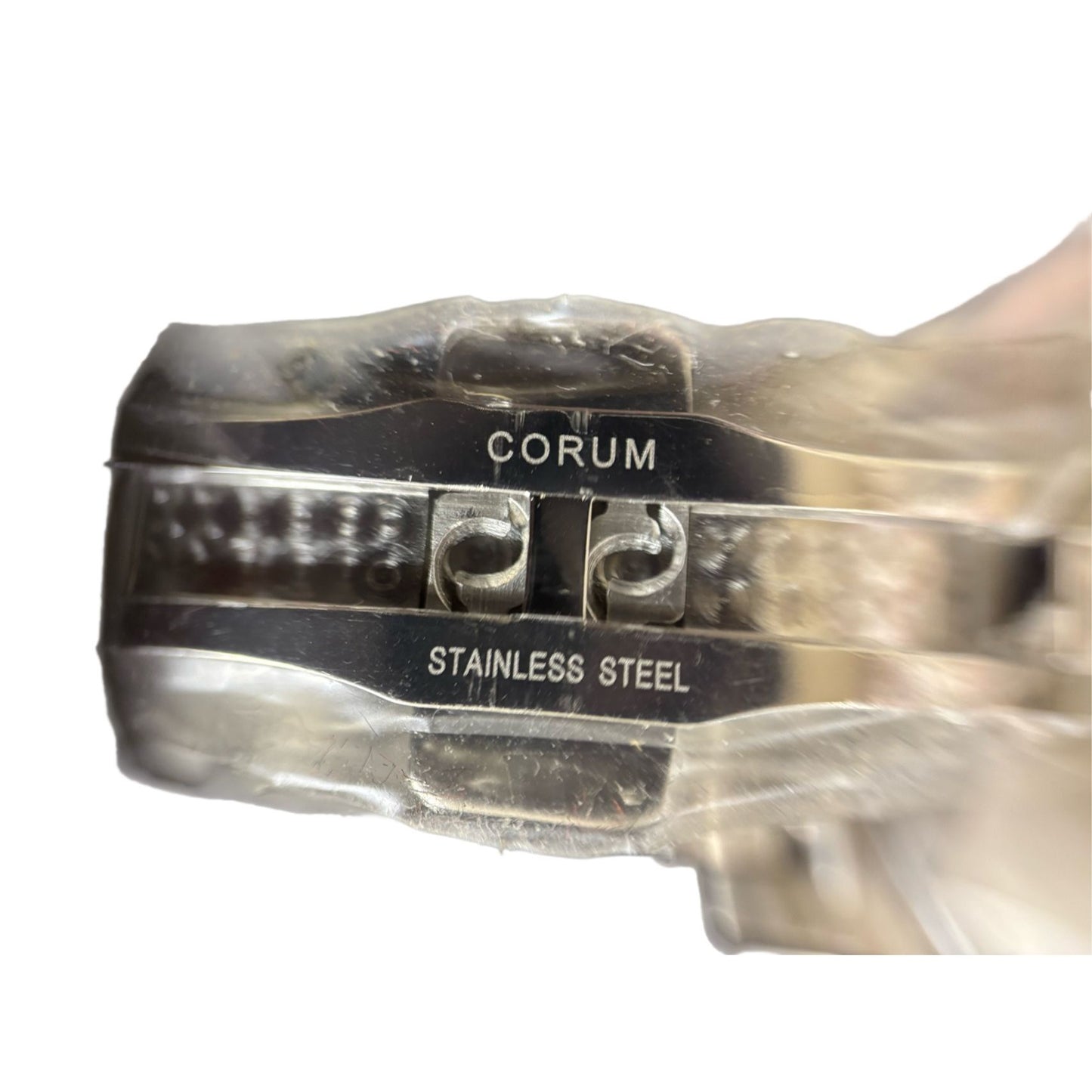 CORUM Silver watch Mother-of-pearl dial with diamond settingModel: 01.0144 Stainless steel / Stainless steel Admiral Ref: 2354311 Automatic movement White mother-of-pearl dial