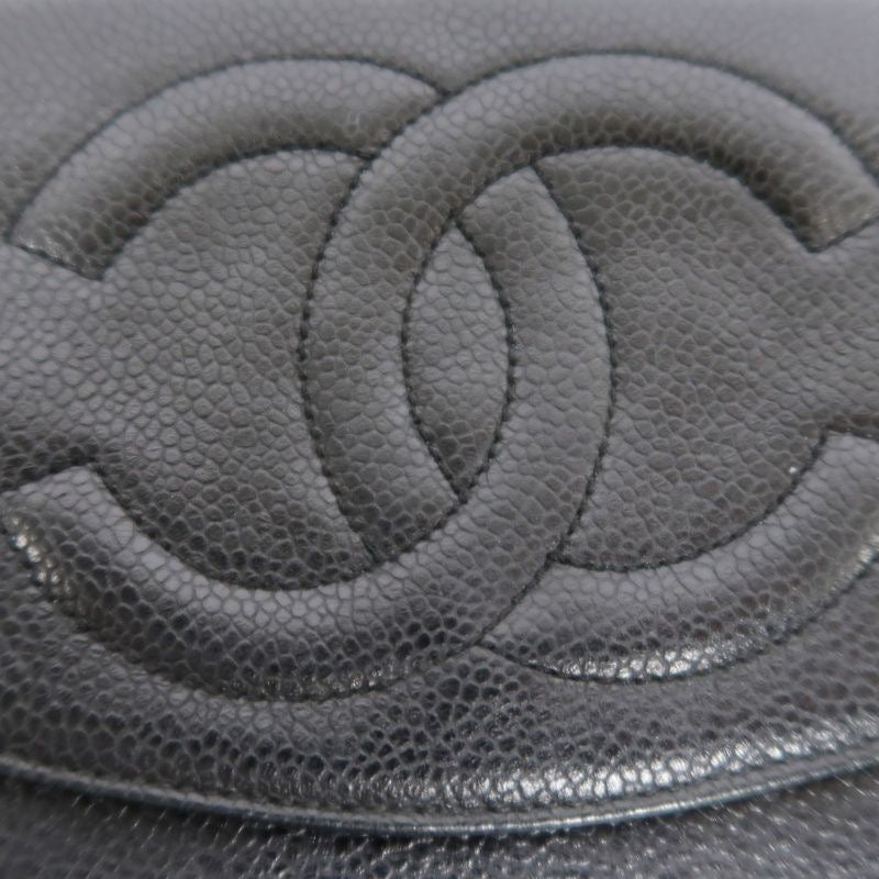 Chanel Flap Crossbody Shoulder Bag, Black Caviar Leather, Gold-Tone Hardware, Classic Luxury Handbag
