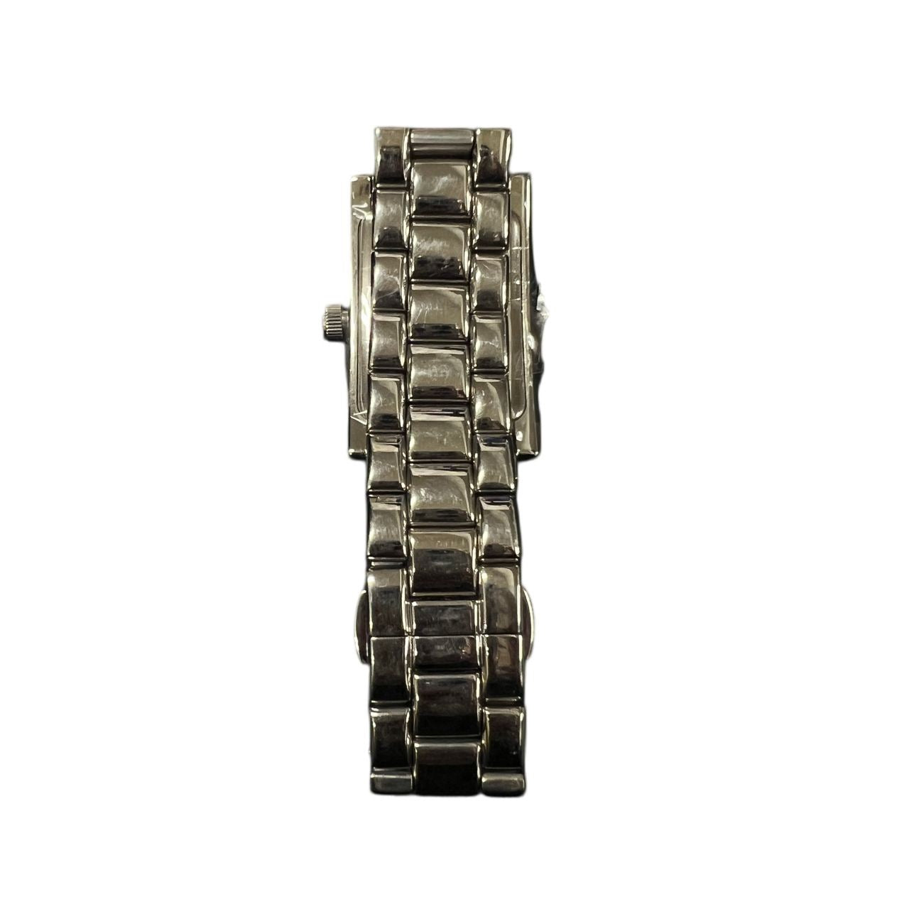 ARMANI Ladies' watch Silver tone Black dial With box and extra links  Model: AR-0157 Stainless steel / Stainless steel Quartz movement Black dial Stains inside glass, not working (No operation guarantee)