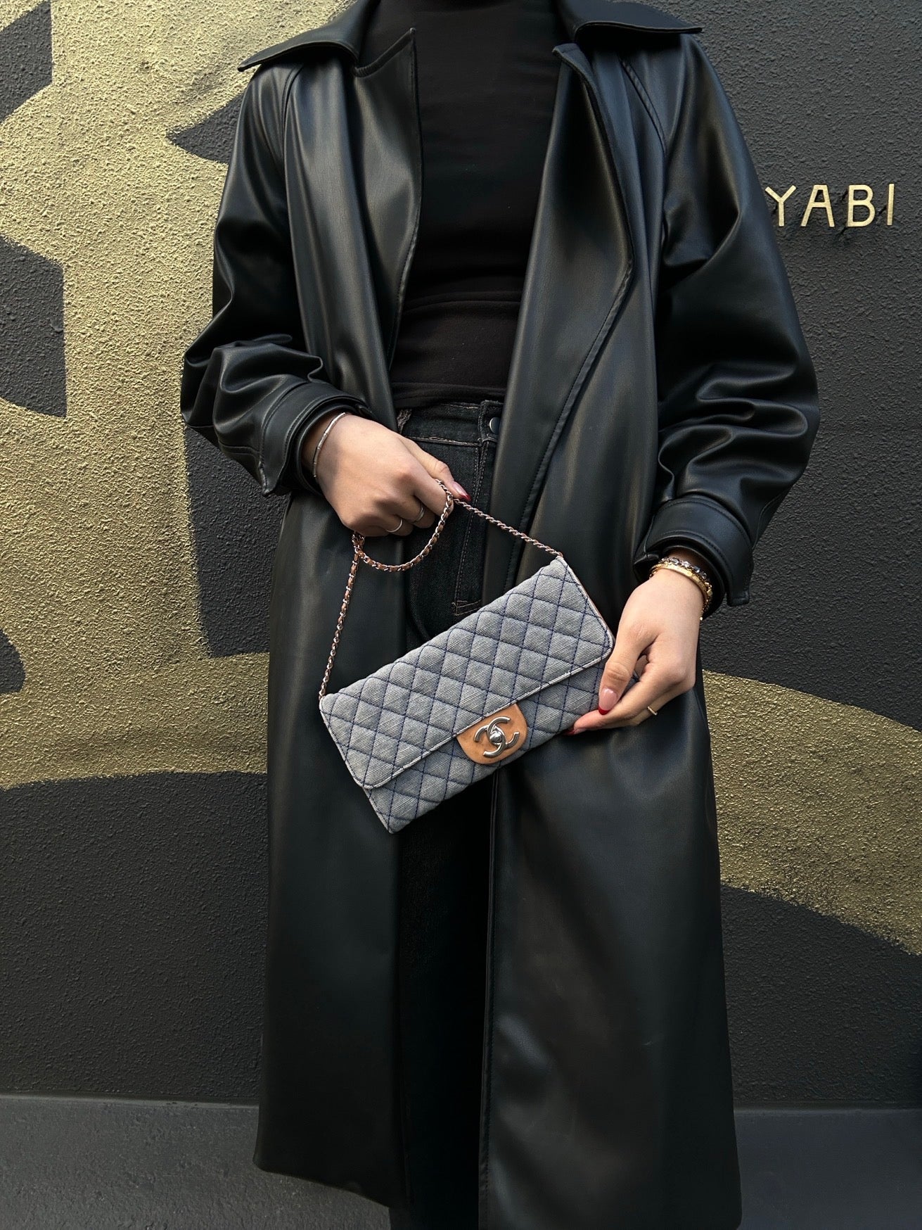 Chanel Blue Denim Canvas Classic Flap Crossbody Bag with Silver Hardware