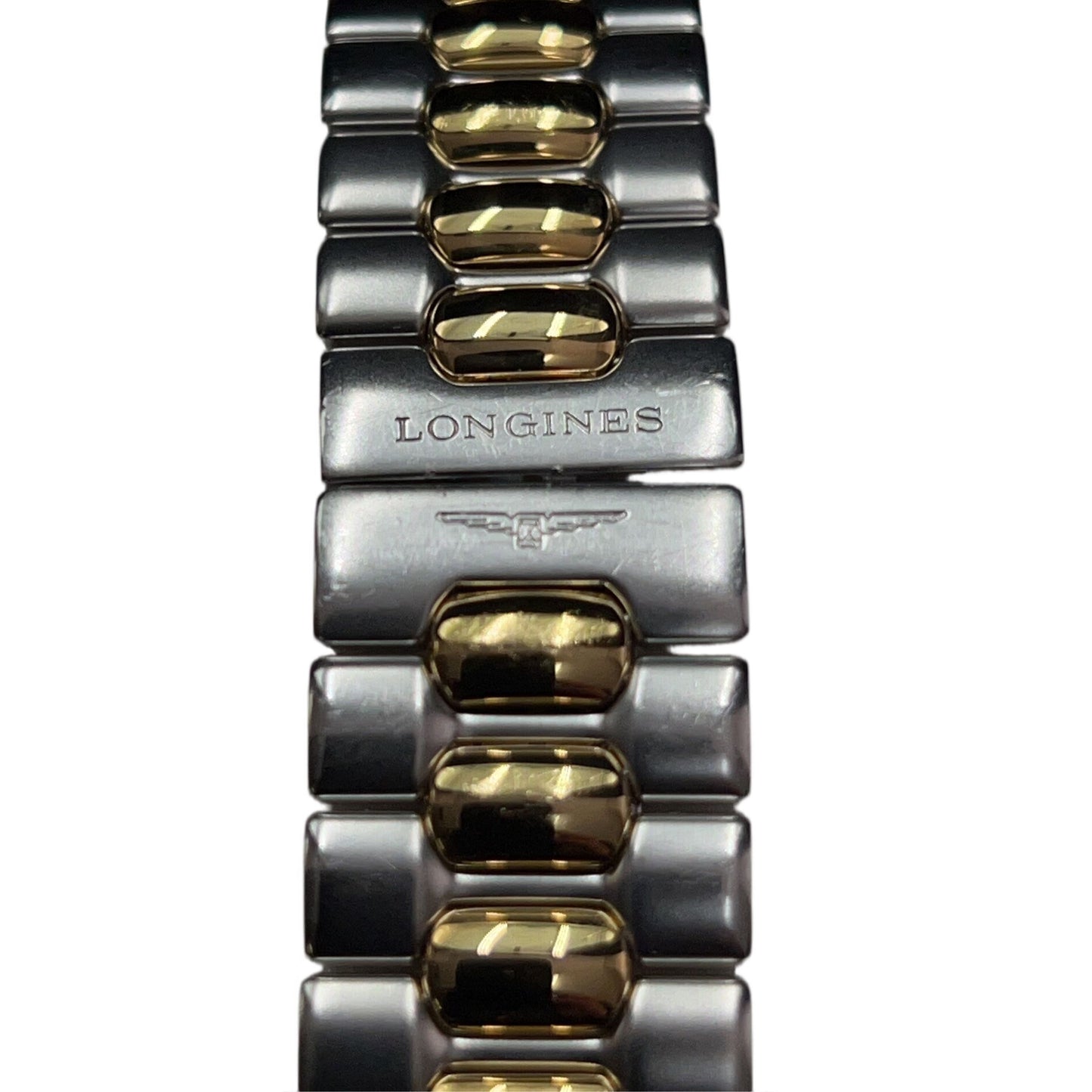 LONGINES Silver/Gold watch With box  Model: L1.614.3 Stainless steel / Gold plated Conquest Ref: 27180126 Quartz movement Silver dial Not working (no operation guarantee)