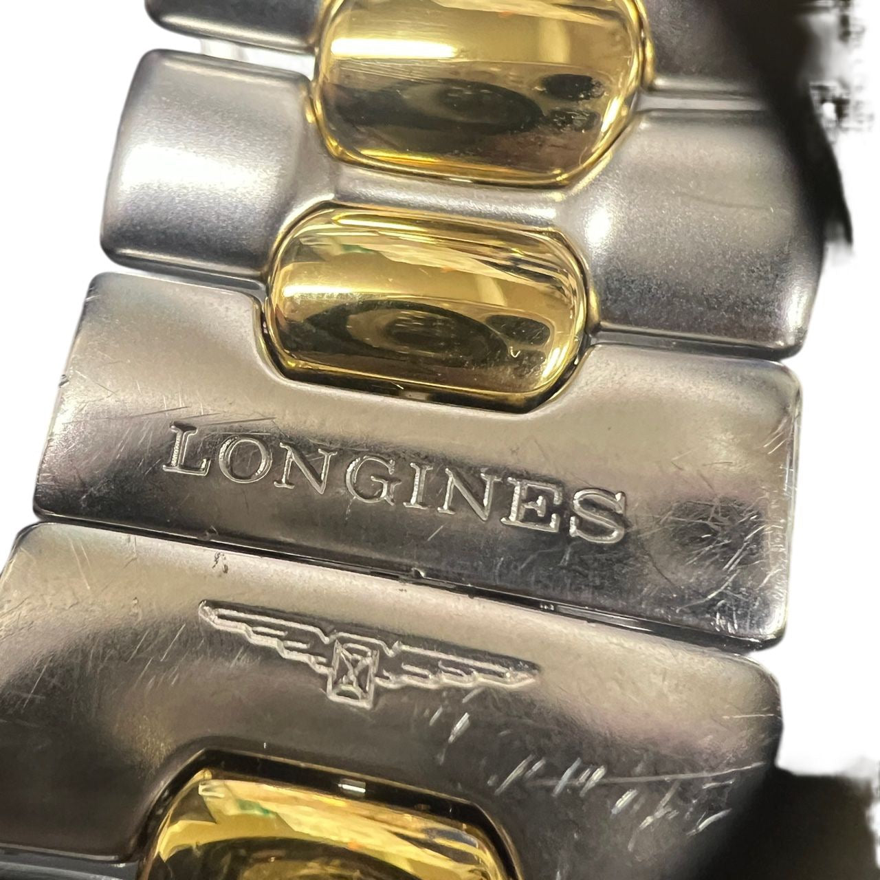 LONGINES Silver/Gold watch With box  Model: L1.614.3 Stainless steel / Gold plated Conquest Ref: 27180126 Quartz movement Silver dial Not working (no operation guarantee)