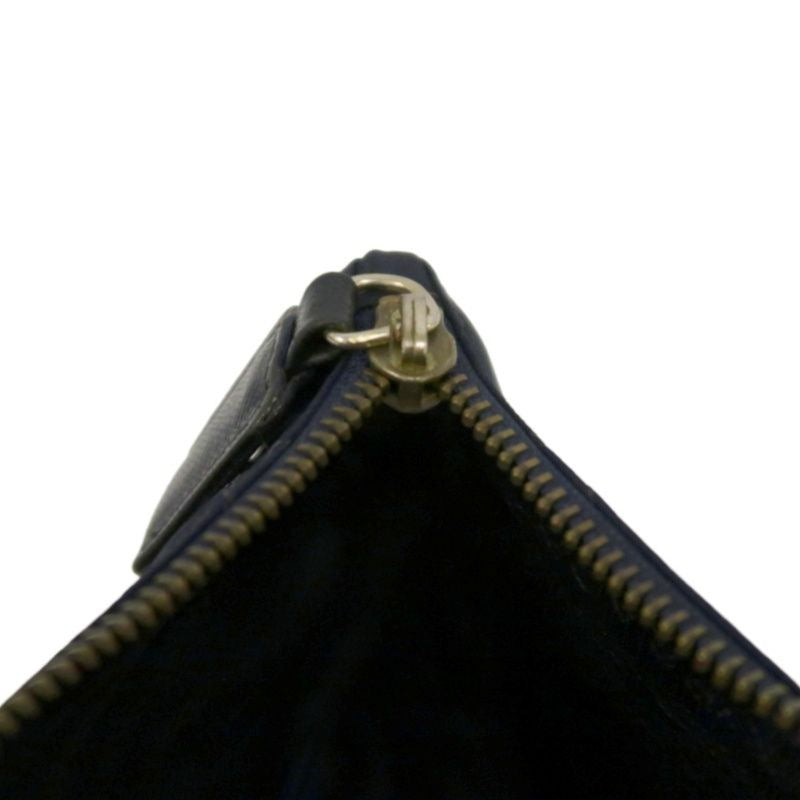 PRADA Chain Shoulder Bag, Nylon, Navy, Gold Hardware, with dust bag.