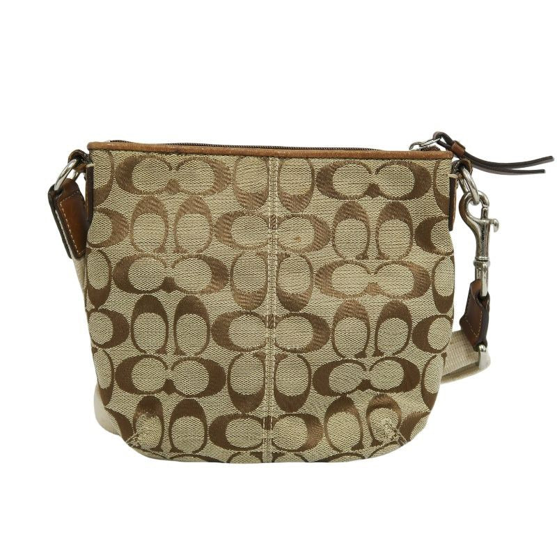 COACH Brown Signature Canvas Crossbody Bag