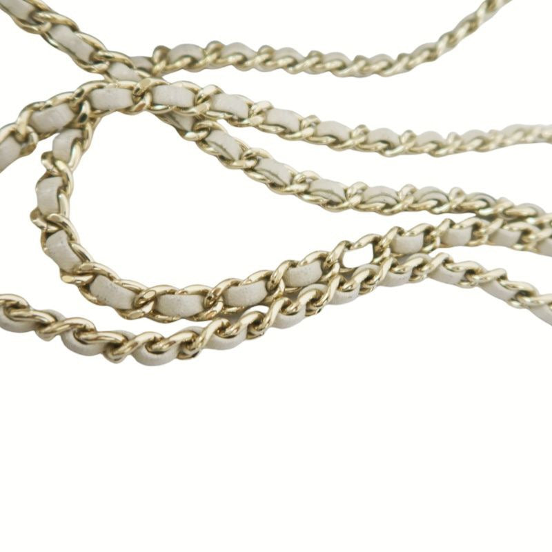 CHANEL Classic Flap Shoulder Bag, Off-white Lambskin, Quilted Pattern, Gold-tone Hardware