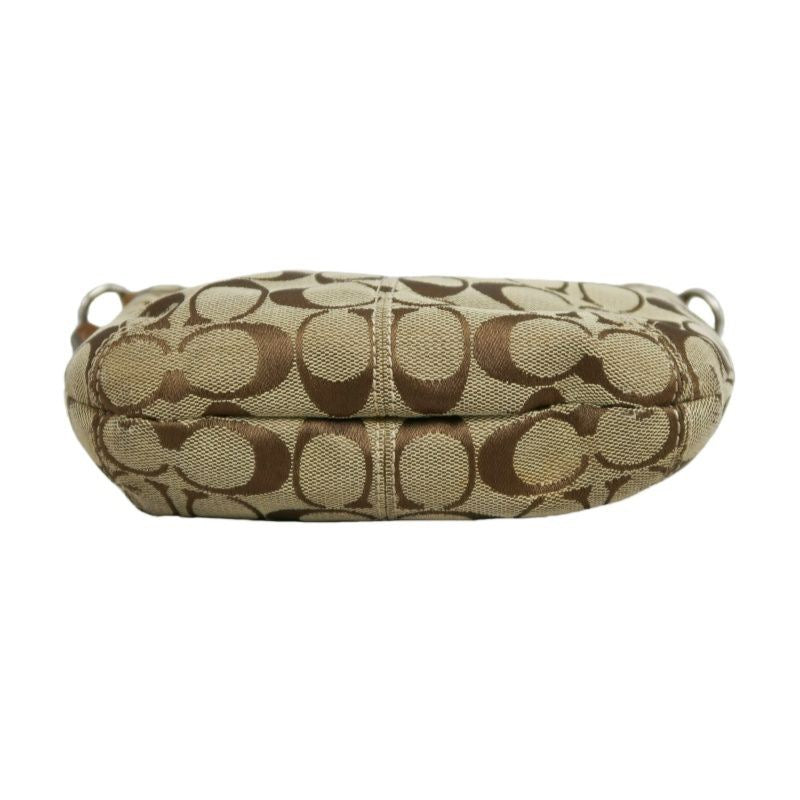 COACH Brown Signature Canvas Crossbody Bag