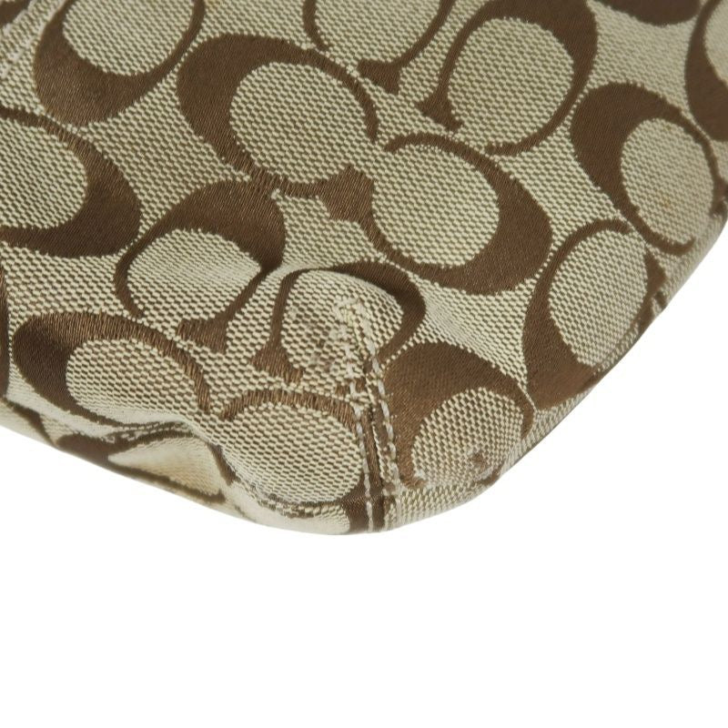 COACH Brown Signature Canvas Crossbody Bag