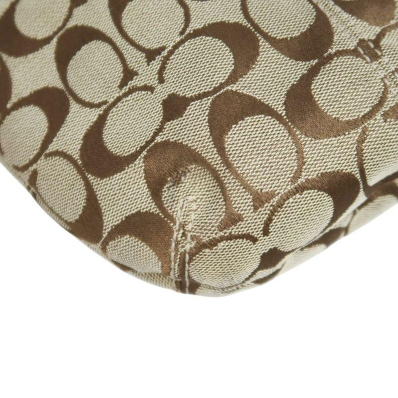 COACH Brown Signature Canvas Crossbody Bag