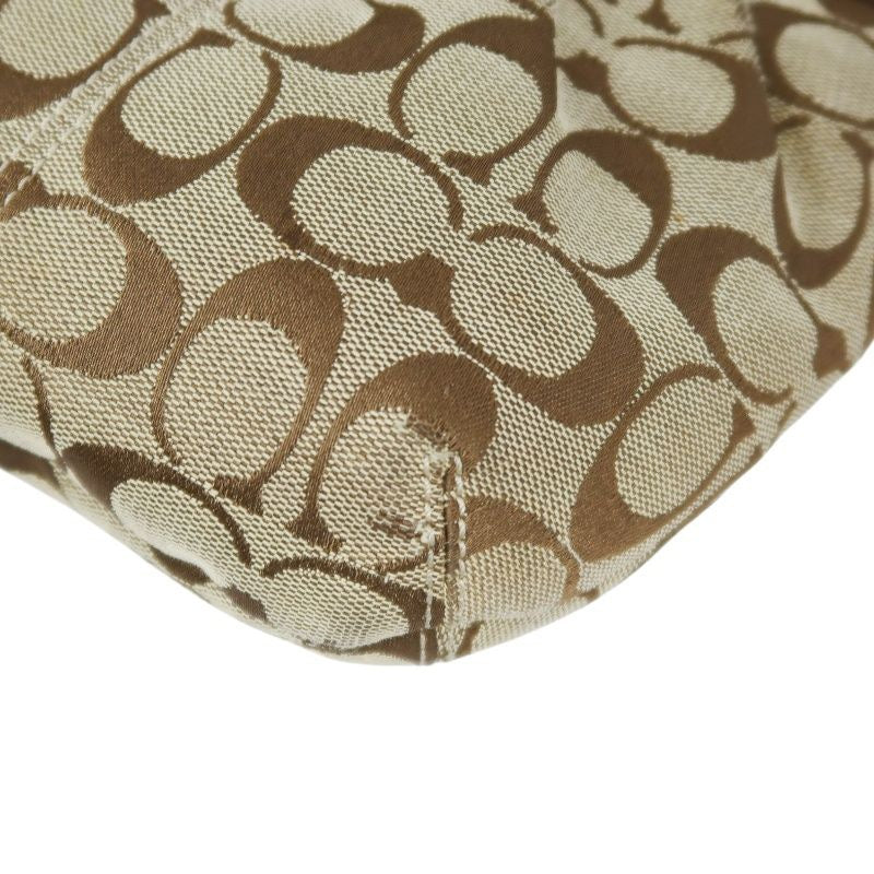 COACH Brown Signature Canvas Crossbody Bag