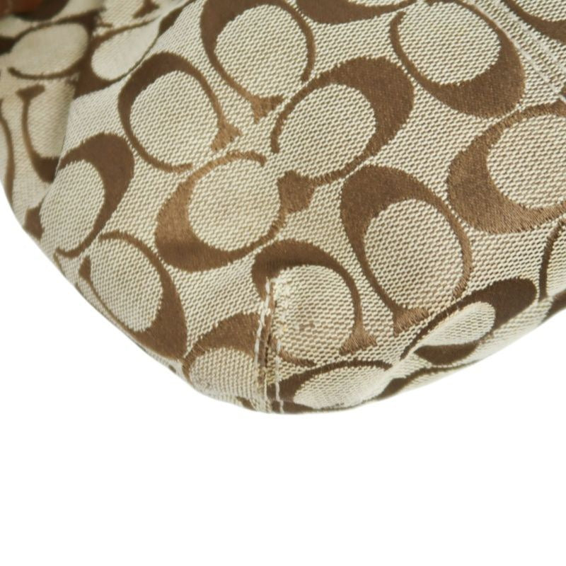 COACH Brown Signature Canvas Crossbody Bag