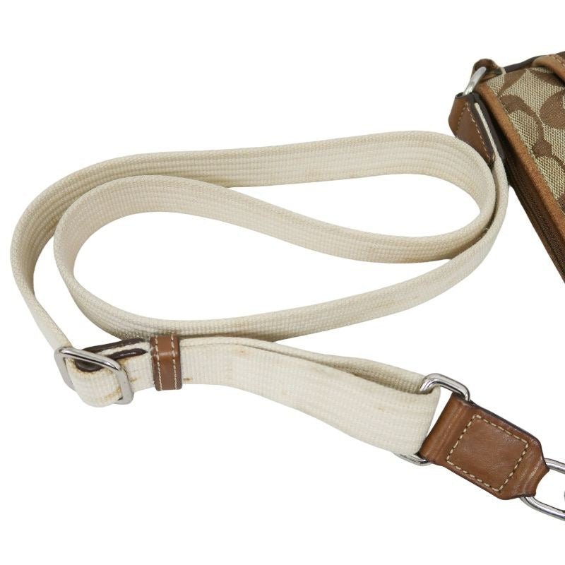 COACH Brown Signature Canvas Crossbody Bag