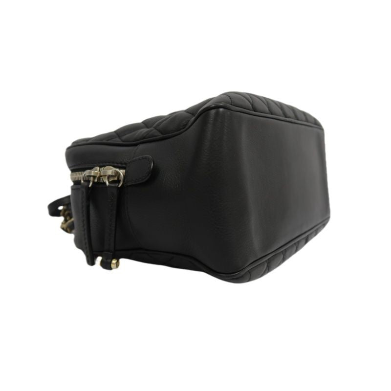 CHANEL Quilted Vanity Handbag, Black Lambskin, Gold-tone Hardware