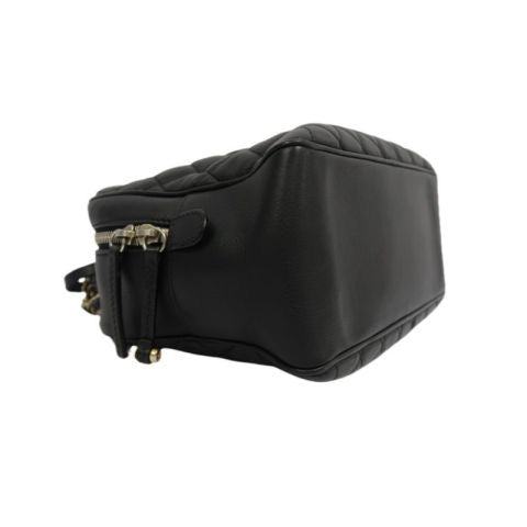 CHANEL Quilted Vanity Handbag, Black Lambskin, Gold-tone Hardware