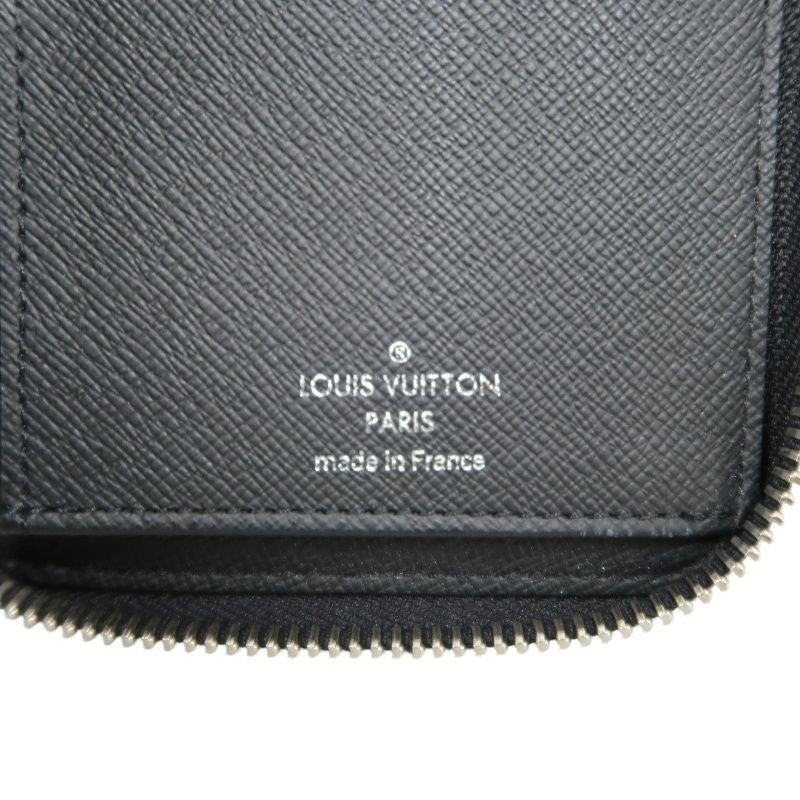 LOUIS VUITTON Zippy Wallet Vertical, Damier Graphite, Long Wallet, Black, Silver Hardware