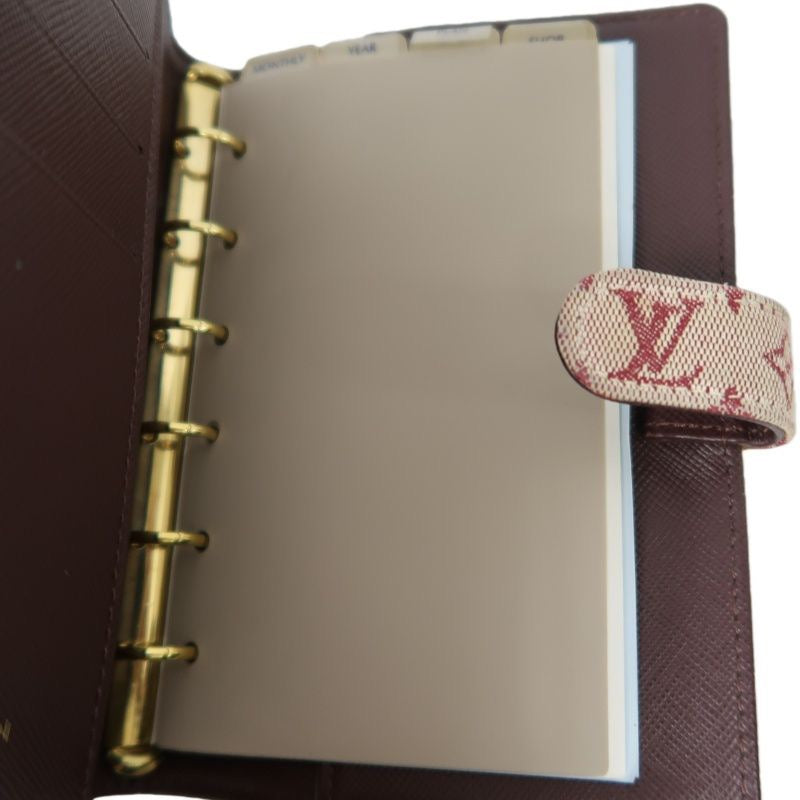 LOUIS VUITTON Pink Denim Monogram Mini Agenda