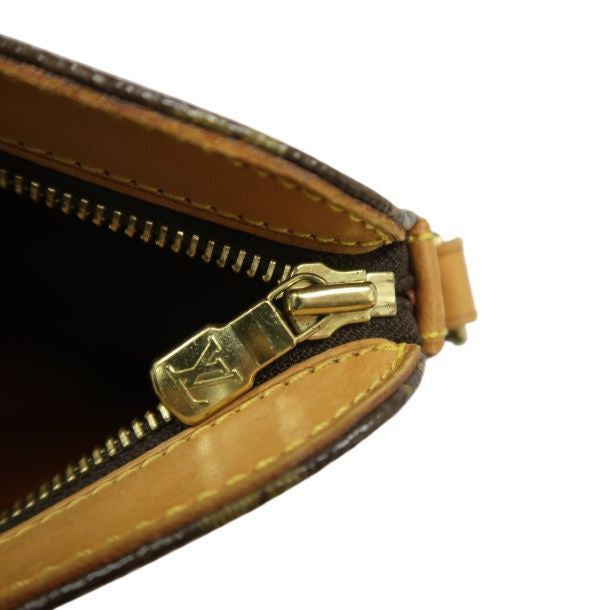 LOUIS VUITTON Monogram Drouot Crossbody Bag, Brown Coated Canvas (PVC), Barrel Shape