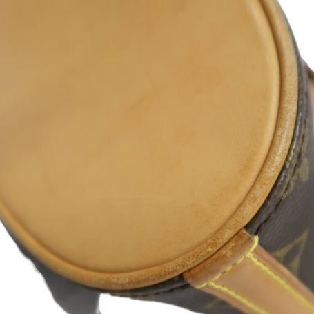 LOUIS VUITTON Monogram Drouot Crossbody Bag, Brown Coated Canvas (PVC), Barrel Shape