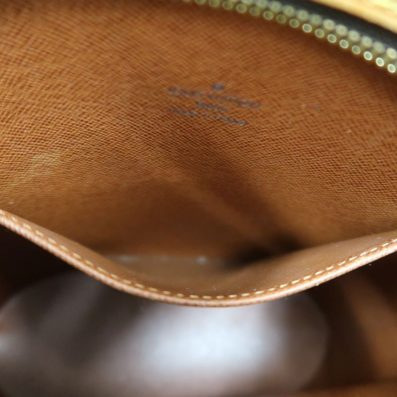 LOUIS VUITTON Monogram Drouot Crossbody Bag, Brown Coated Canvas (PVC), Barrel Shape
