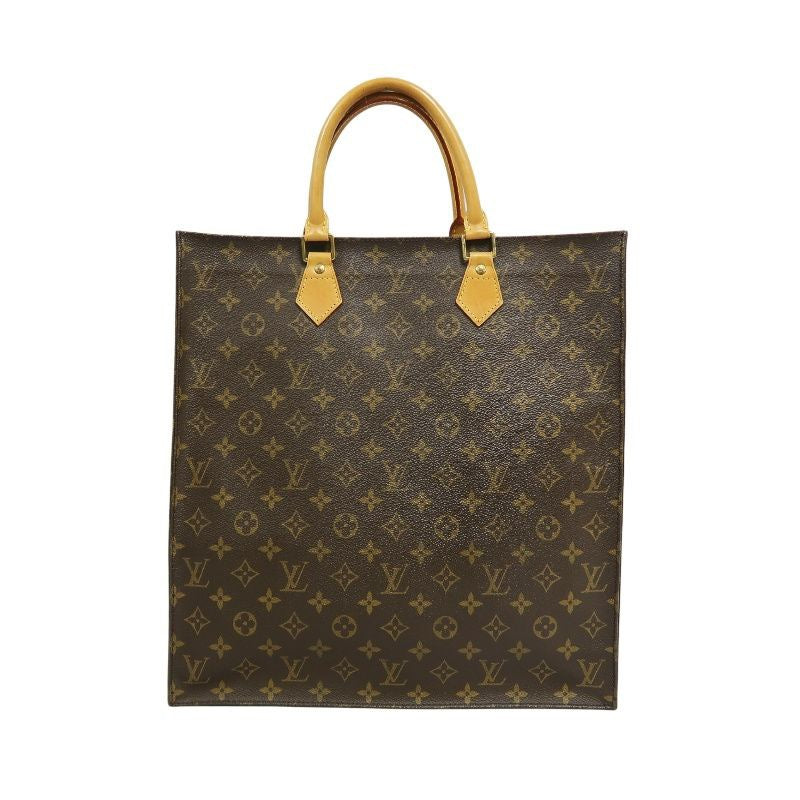 LOUIS VUITTON Sac Plat, Monogram, Handbag, Brown, LOUIS VUITTON Monogram PVC Sac Plat Tote Bag