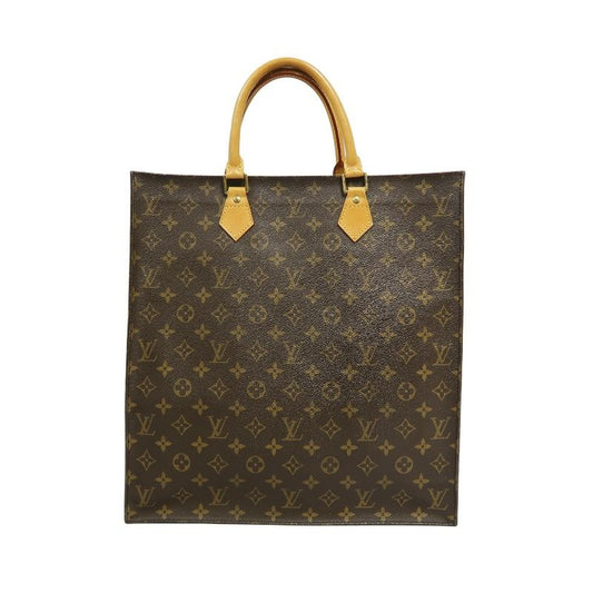 LOUIS VUITTON Sac Plat, Monogram, Handbag, Brown, LOUIS VUITTON Monogram PVC Sac Plat Tote Bag