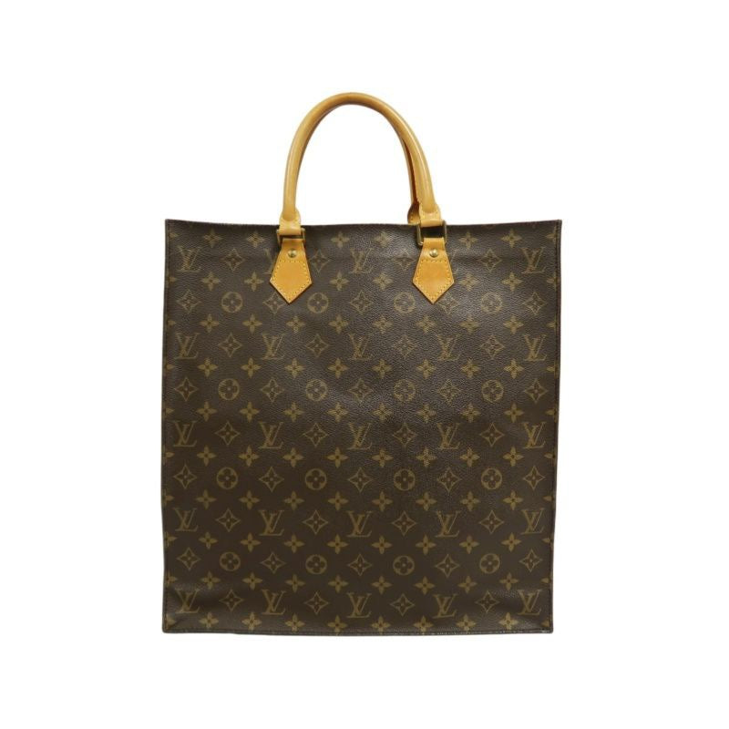 LOUIS VUITTON Sac Plat, Monogram, Handbag, Brown, LOUIS VUITTON Monogram PVC Sac Plat Tote Bag