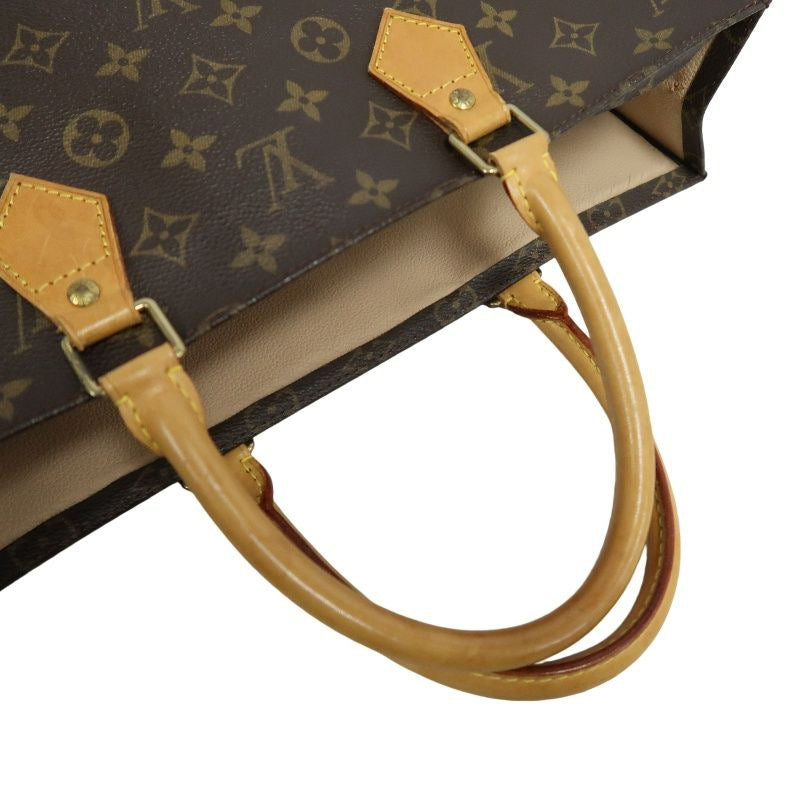 LOUIS VUITTON Sac Plat, Monogram, Handbag, Brown, LOUIS VUITTON Monogram PVC Sac Plat Tote Bag