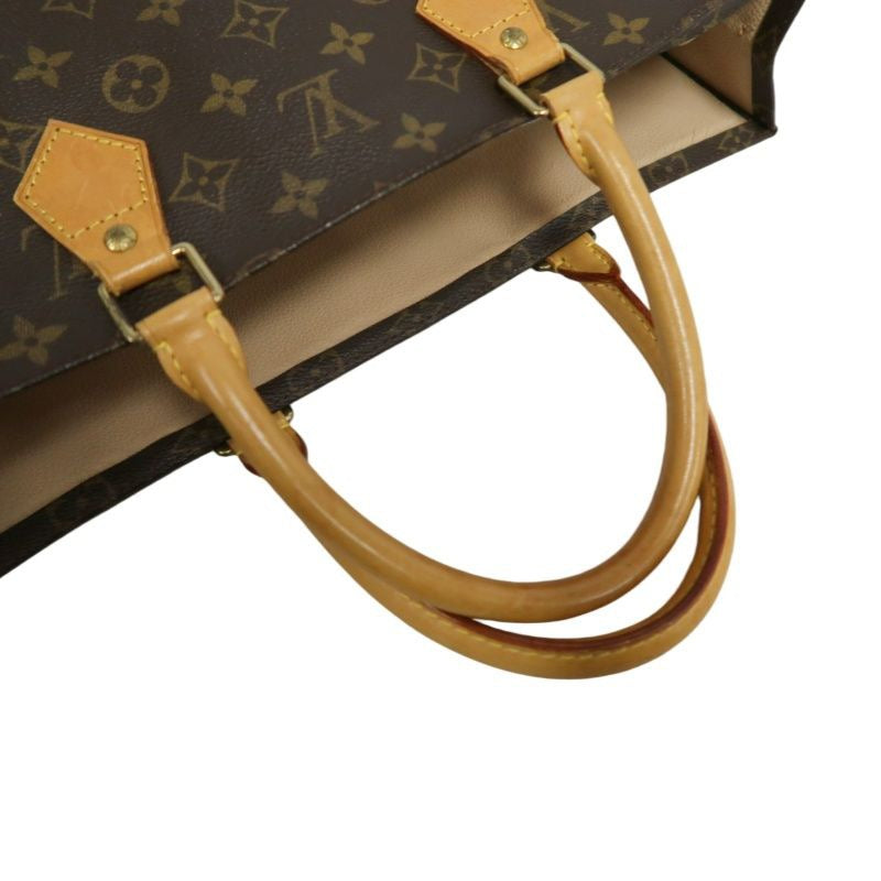 LOUIS VUITTON Sac Plat, Monogram, Handbag, Brown, LOUIS VUITTON Monogram PVC Sac Plat Tote Bag