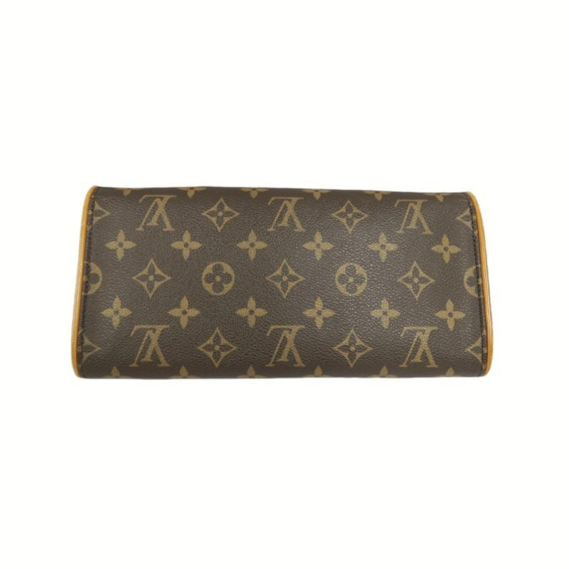 LOUIS VUITTON Monogram Pochette Twin GM Shoulder Bag, Brown Coated Canvas (PVC), Envelope Style Belt Bag