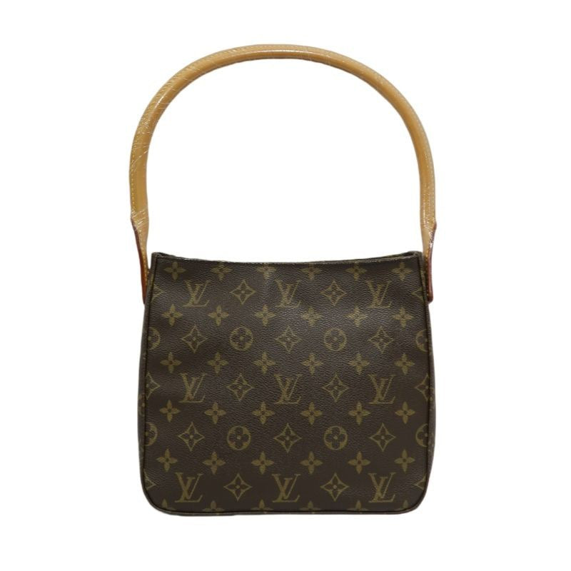 LOUIS VUITTON Monogram Looping MM Handbag, Brown Coated Canvas (PVC), Underarm Bag