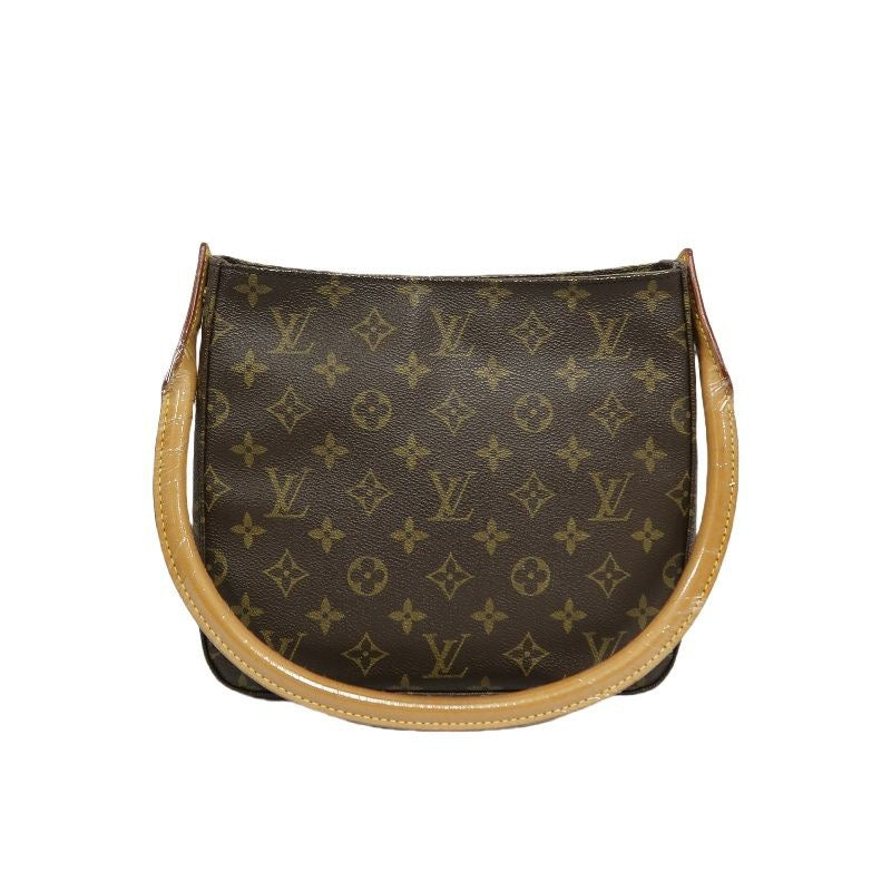 LOUIS VUITTON Monogram Looping MM Handbag, Brown Coated Canvas (PVC), Underarm Bag