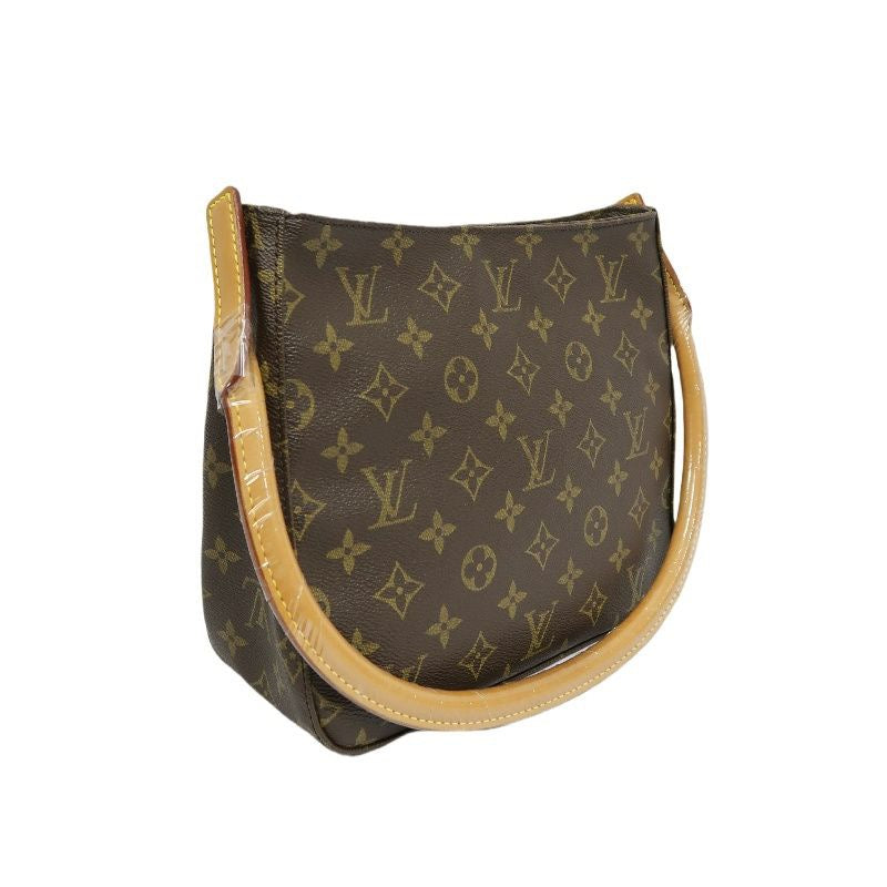 LOUIS VUITTON Monogram Looping MM Handbag, Brown Coated Canvas (PVC), Underarm Bag