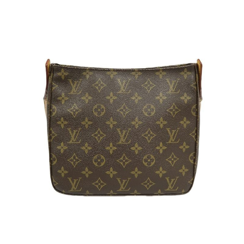 LOUIS VUITTON Monogram Looping MM Handbag, Brown Coated Canvas (PVC), Underarm Bag