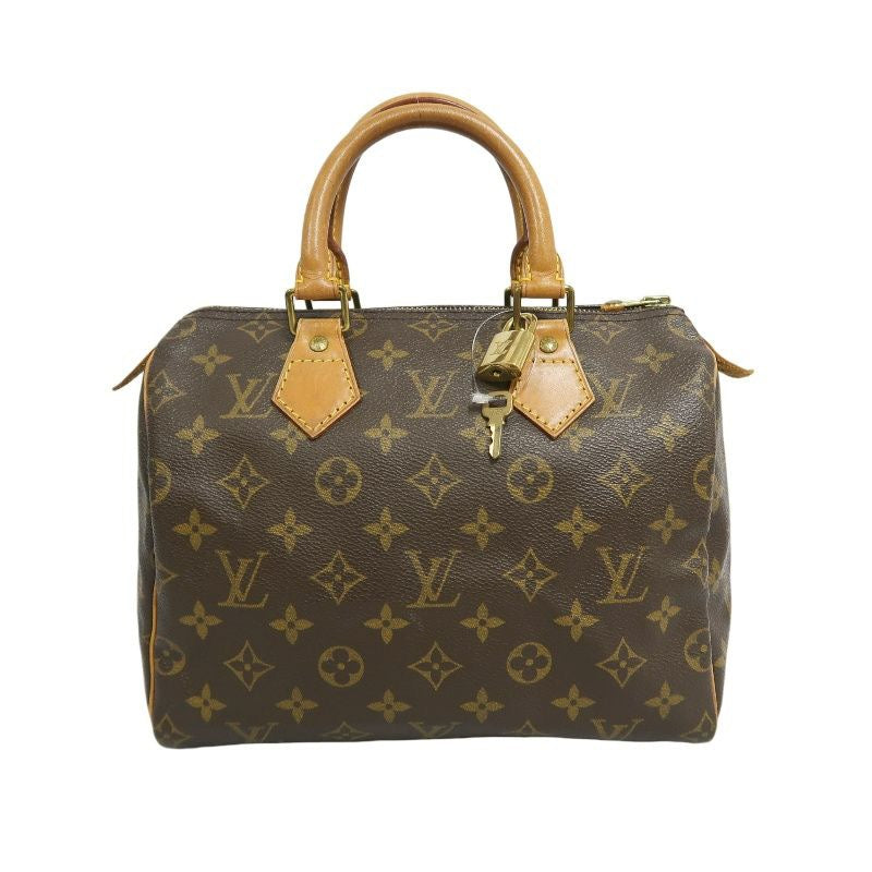 LOUIS VUITTON Speedy 25, Monogram, Handbag, Brown, with padlock, 1 key and dust bag, LOUIS VUITTON Monogram PVC Speedy 25 Handbag