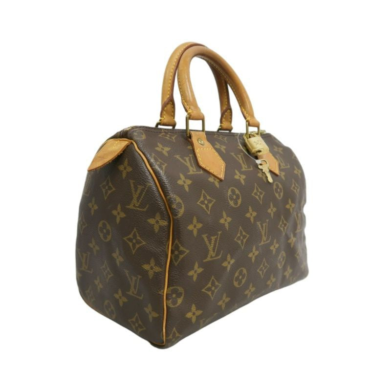LOUIS VUITTON Speedy 25, Monogram, Handbag, Brown, with padlock, 1 key and dust bag, LOUIS VUITTON Monogram PVC Speedy 25 Handbag