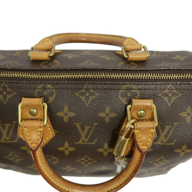 LOUIS VUITTON Speedy 25, Monogram, Handbag, Brown, with padlock, 1 key and dust bag, LOUIS VUITTON Monogram PVC Speedy 25 Handbag