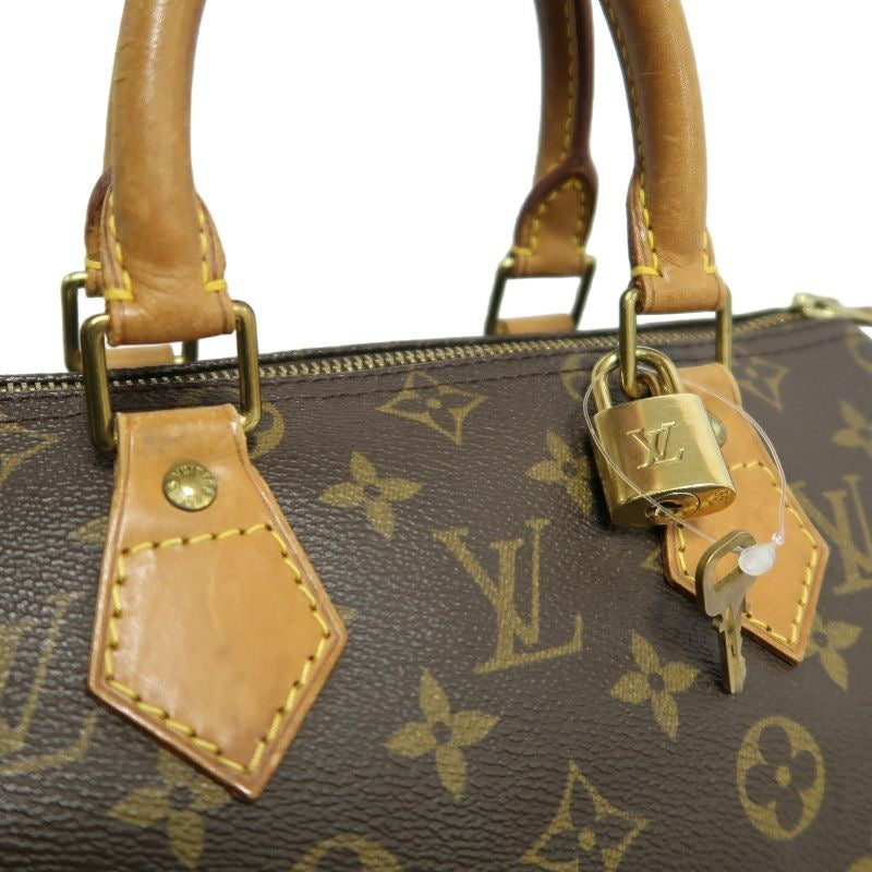 LOUIS VUITTON Speedy 25, Monogram, Handbag, Brown, with padlock, 1 key and dust bag, LOUIS VUITTON Monogram PVC Speedy 25 Handbag