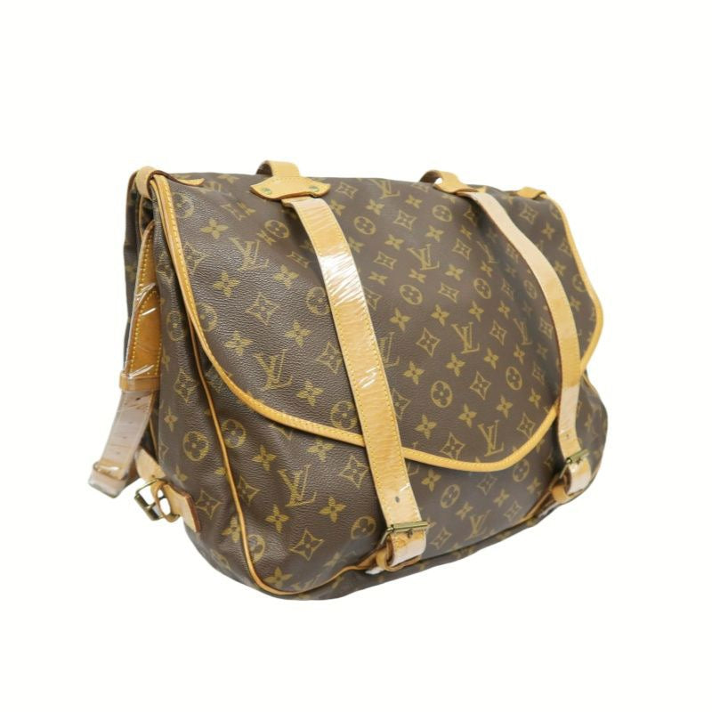 LOUIS VUITTON Monogram Soufflot 43 Crossbody Bag, Brown Coated Canvas (PVC), Twin Compartment Design