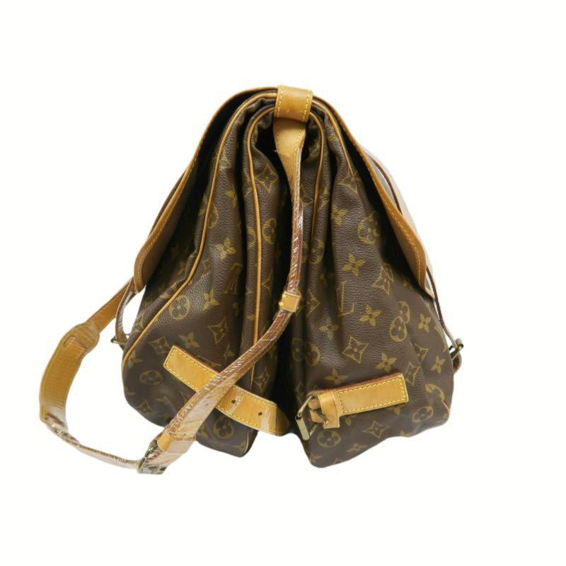 LOUIS VUITTON Monogram Soufflot 43 Crossbody Bag, Brown Coated Canvas (PVC), Twin Compartment Design