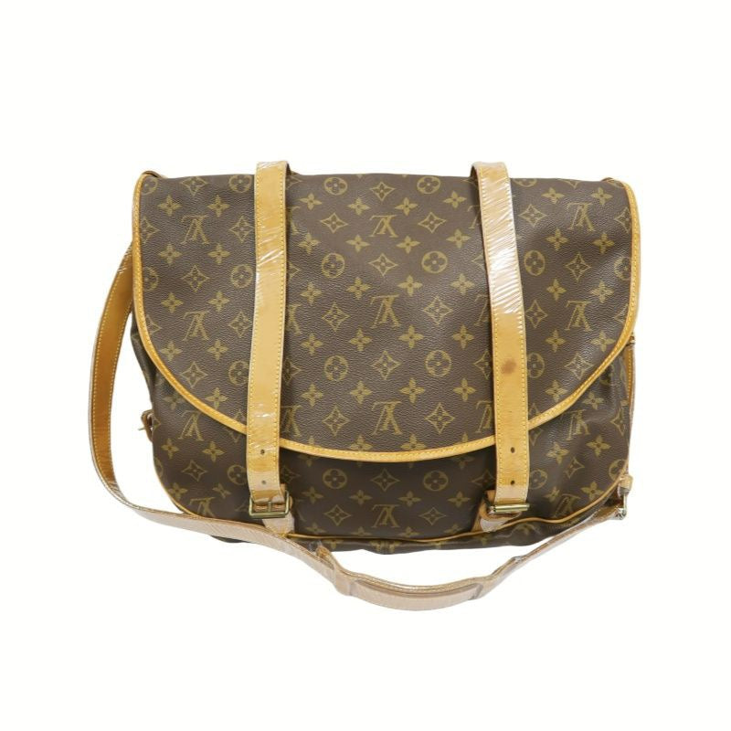 LOUIS VUITTON Monogram Soufflot 43 Crossbody Bag, Brown Coated Canvas (PVC), Twin Compartment Design