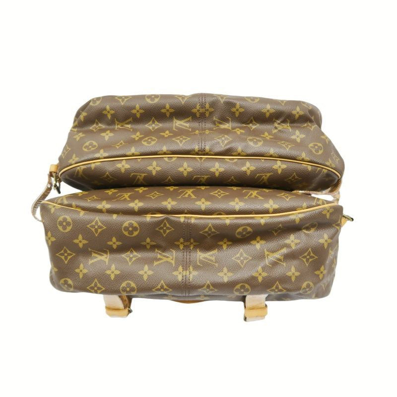 LOUIS VUITTON Monogram Soufflot 43 Crossbody Bag, Brown Coated Canvas (PVC), Twin Compartment Design