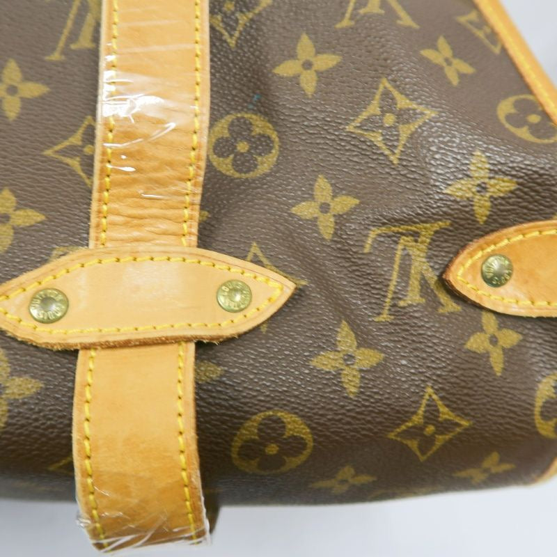 LOUIS VUITTON Monogram Soufflot 43 Crossbody Bag, Brown Coated Canvas (PVC), Twin Compartment Design