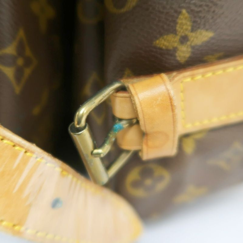 LOUIS VUITTON Monogram Soufflot 43 Crossbody Bag, Brown Coated Canvas (PVC), Twin Compartment Design