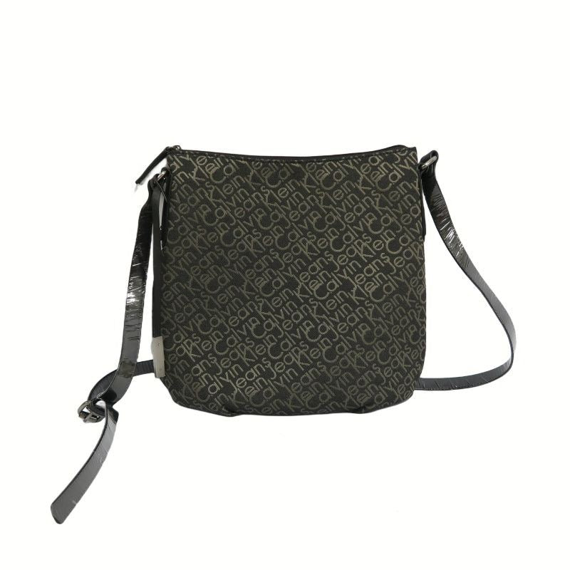 Calvin Klein Black Canvas Crossbody Shoulder Bag with Dust Bag