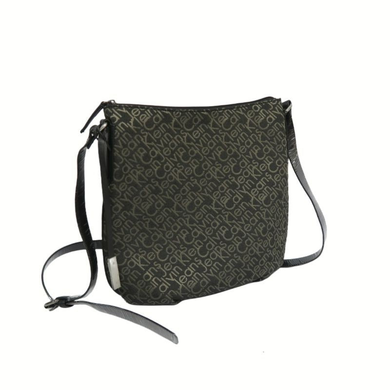 Calvin Klein Black Canvas Crossbody Shoulder Bag with Dust Bag